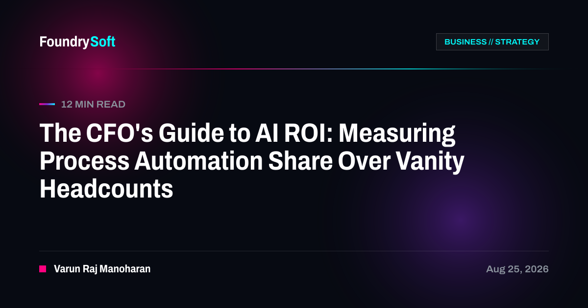 The CFO's Guide to AI ROI: Measuring Process Automation Share Over Vanity Headcounts