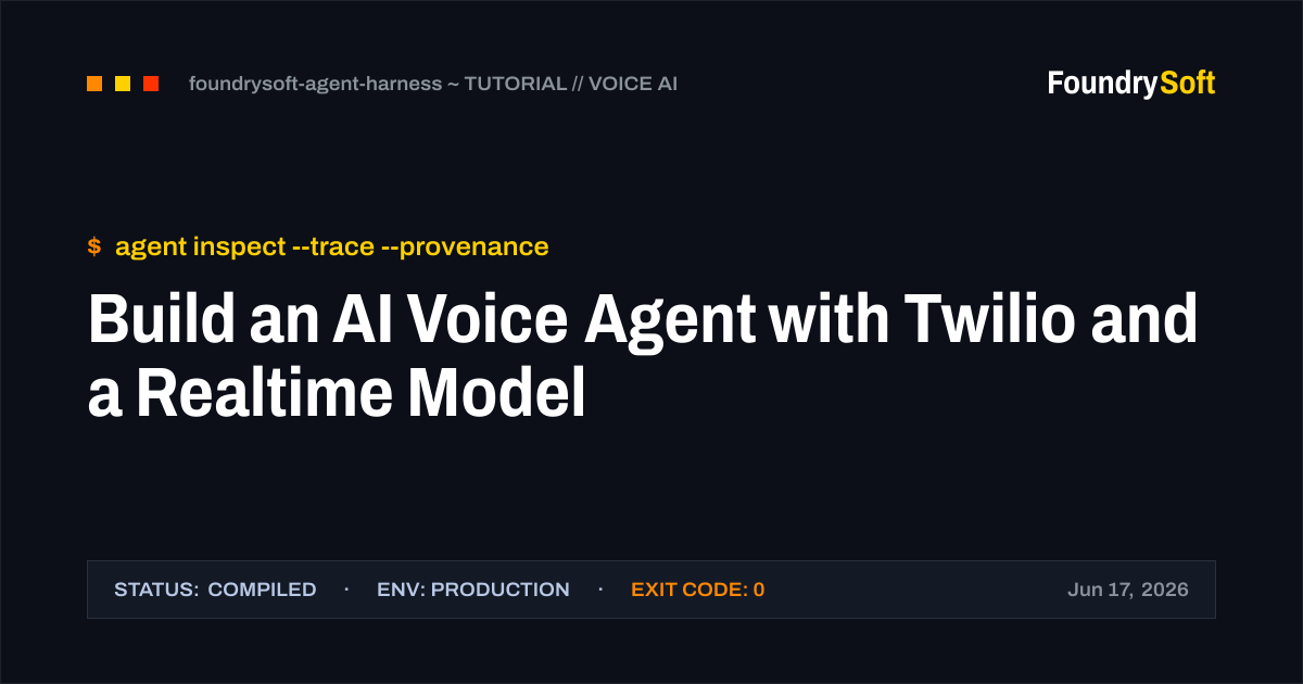 Build an AI Voice Agent with Twilio and a Realtime Model