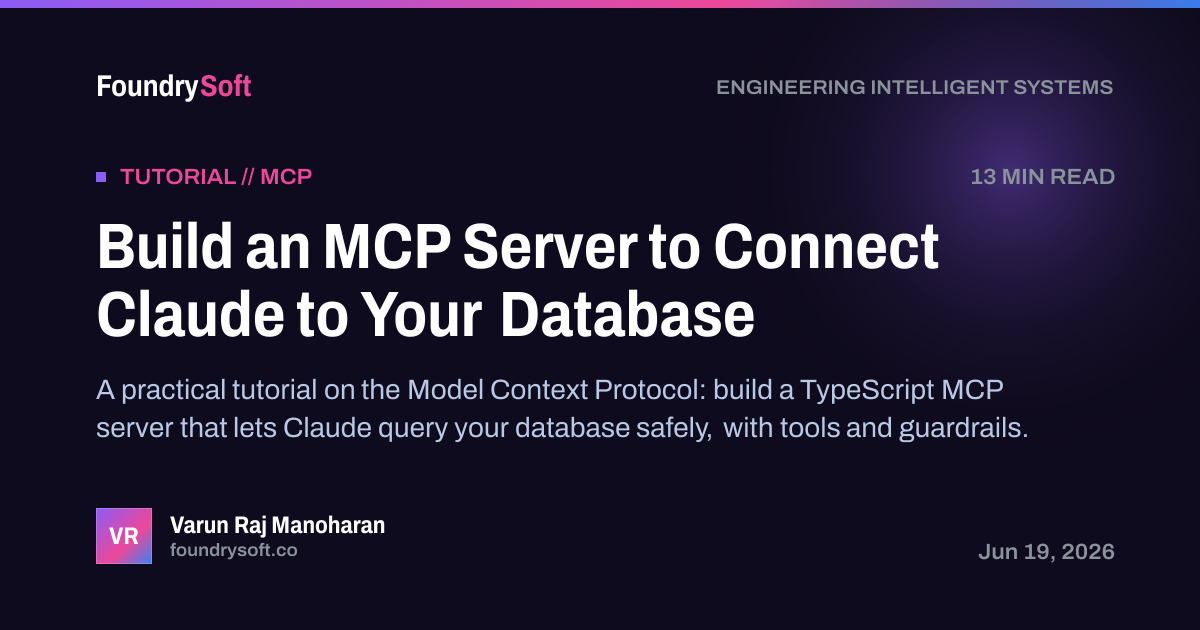 Build an MCP Server to Connect Claude to Your Database