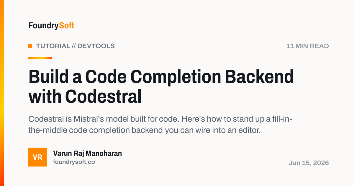 Build a Code Completion Backend with Codestral