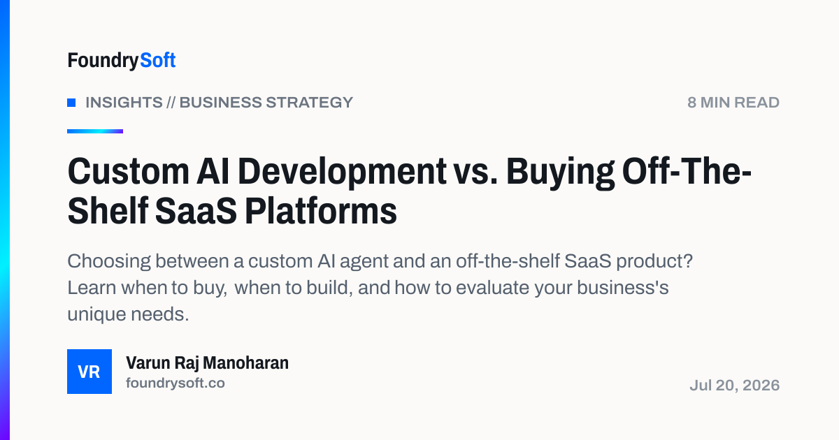 Custom AI Development vs. Buying Off-The-Shelf SaaS Platforms