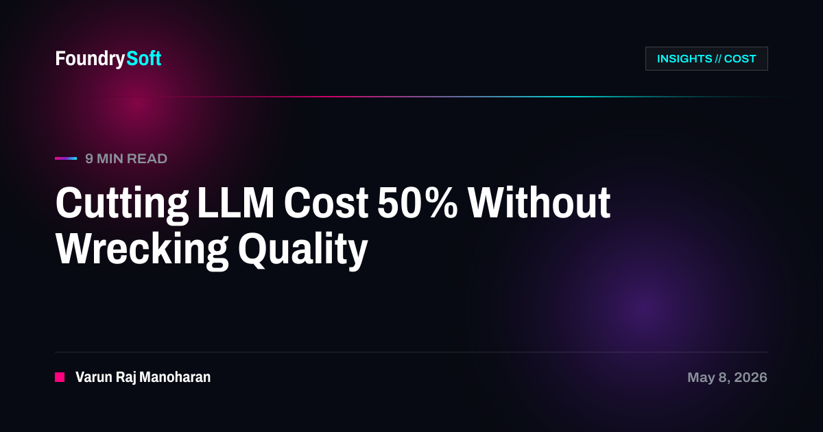 Cutting LLM Cost 50% Without Wrecking Quality