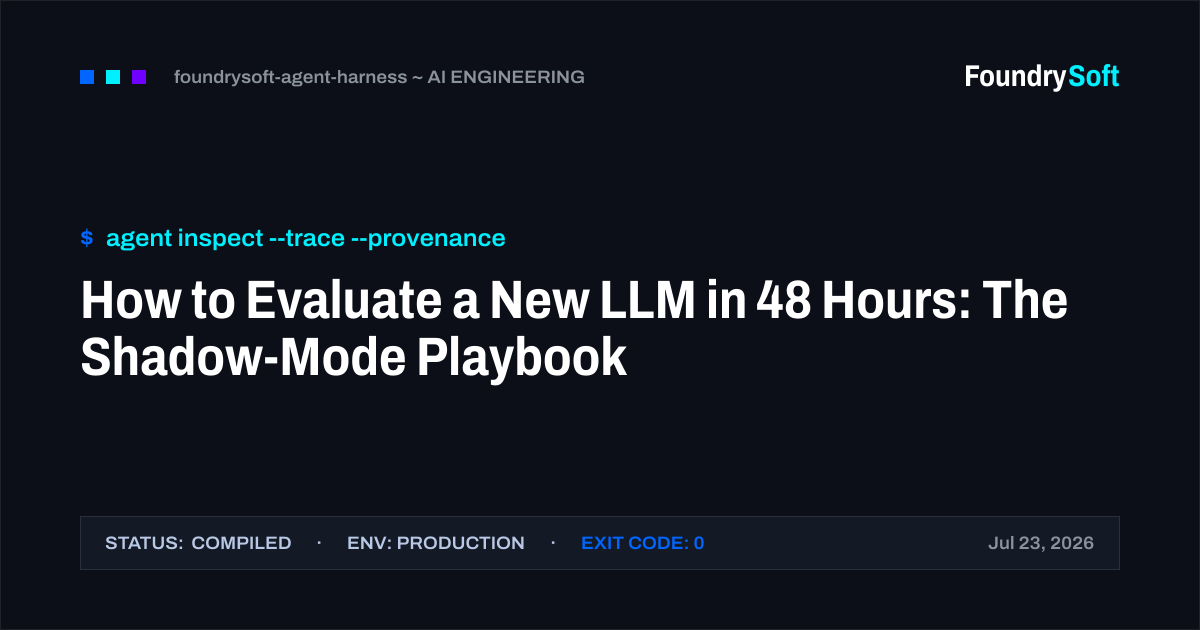 How to Evaluate a New LLM in 48 Hours: The Shadow-Mode Playbook