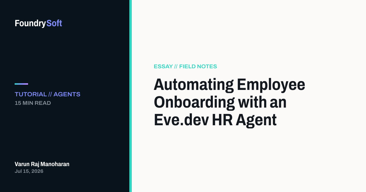 Automating Employee Onboarding with an Eve.dev HR Agent