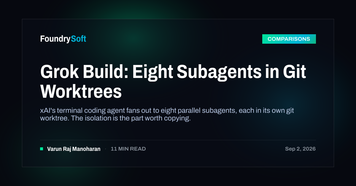 Grok Build: Eight Subagents in Git Worktrees