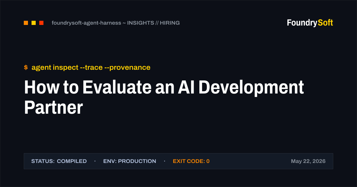 How to Evaluate an AI Development Partner