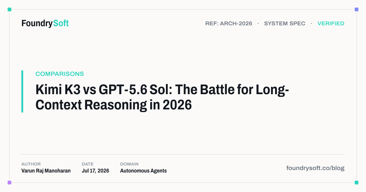 Kimi K3 vs GPT-5.6 Sol: The Battle for Long-Context Reasoning in 2026