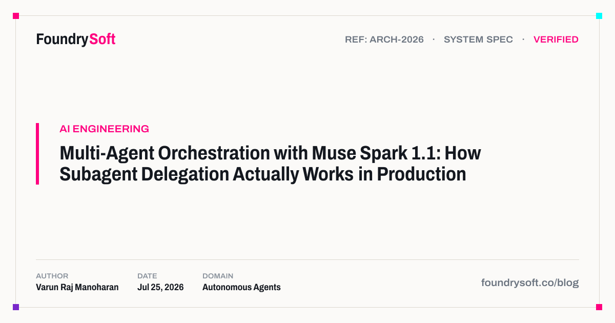Multi-Agent Orchestration with Muse Spark 1.1: How Subagent Delegation Actually Works in Production