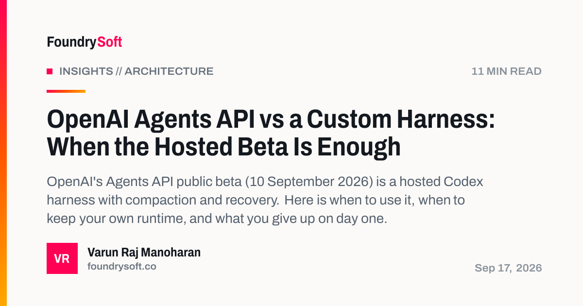 OpenAI Agents API vs a Custom Harness: When the Hosted Beta Is Enough