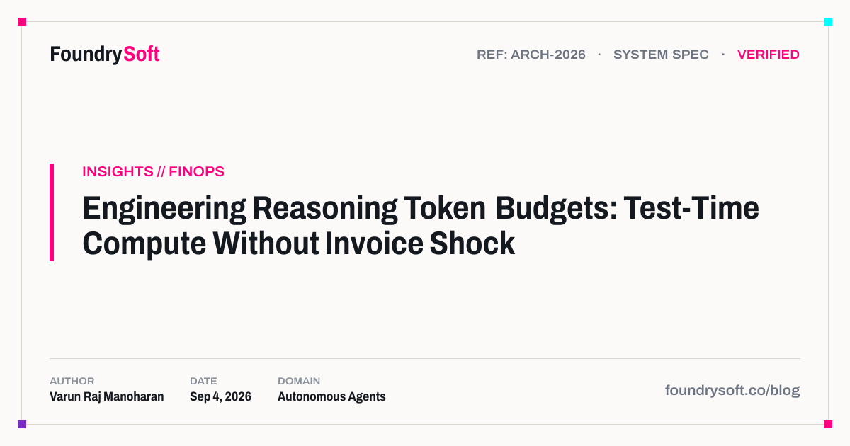 Engineering Reasoning Token Budgets: Test-Time Compute Without Invoice Shock
