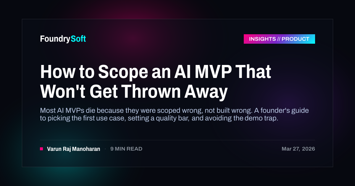 How to Scope an AI MVP That Won't Get Thrown Away