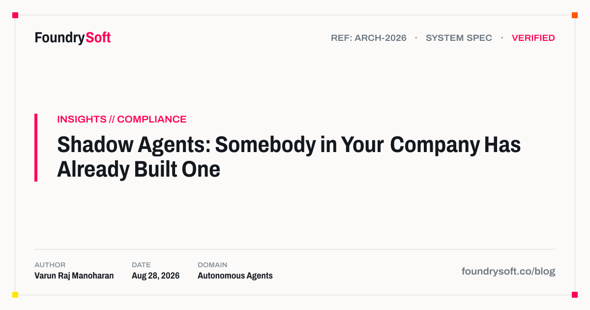 Shadow Agents: Somebody in Your Company Has Already Built One
