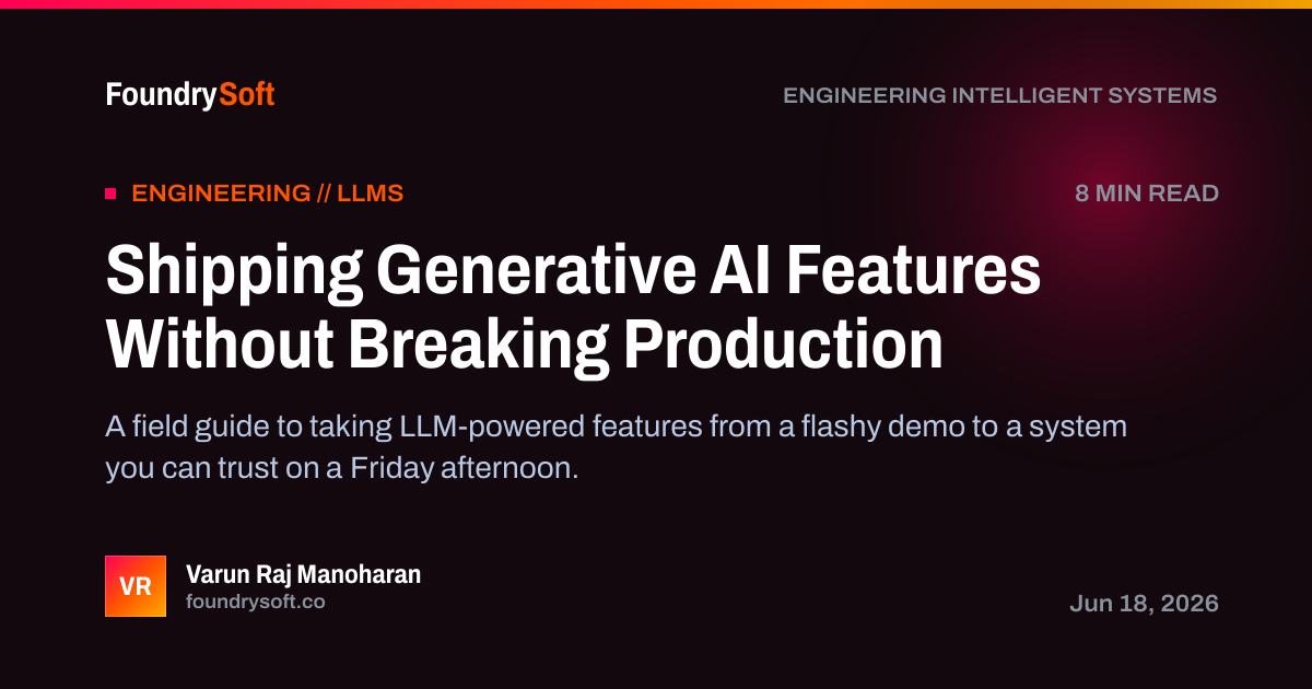 Shipping Generative AI Features Without Breaking Production