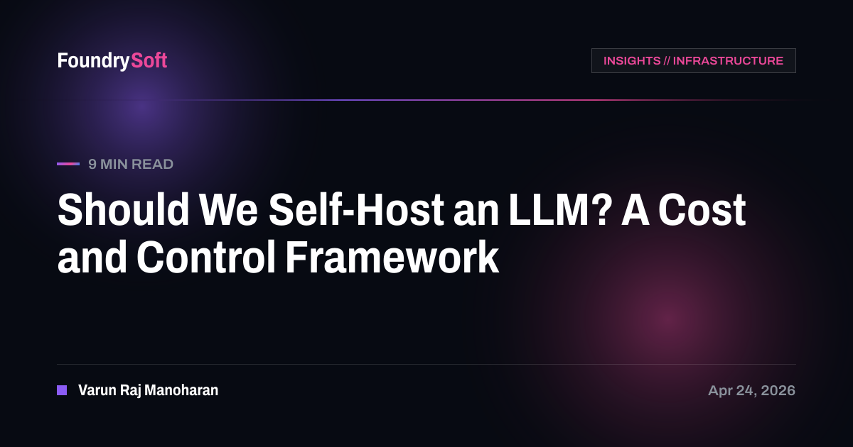 Should We Self-Host an LLM? A Cost and Control Framework