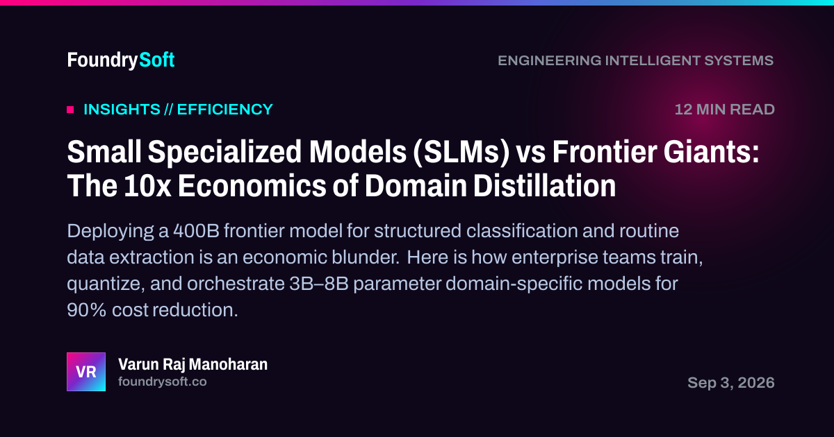 Small Specialized Models (SLMs) vs Frontier Giants: The 10x Economics of Domain Distillation