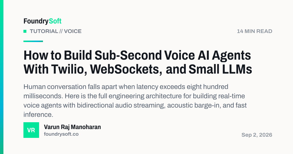 How to Build Sub-Second Voice AI Agents With Twilio, WebSockets, and Small LLMs