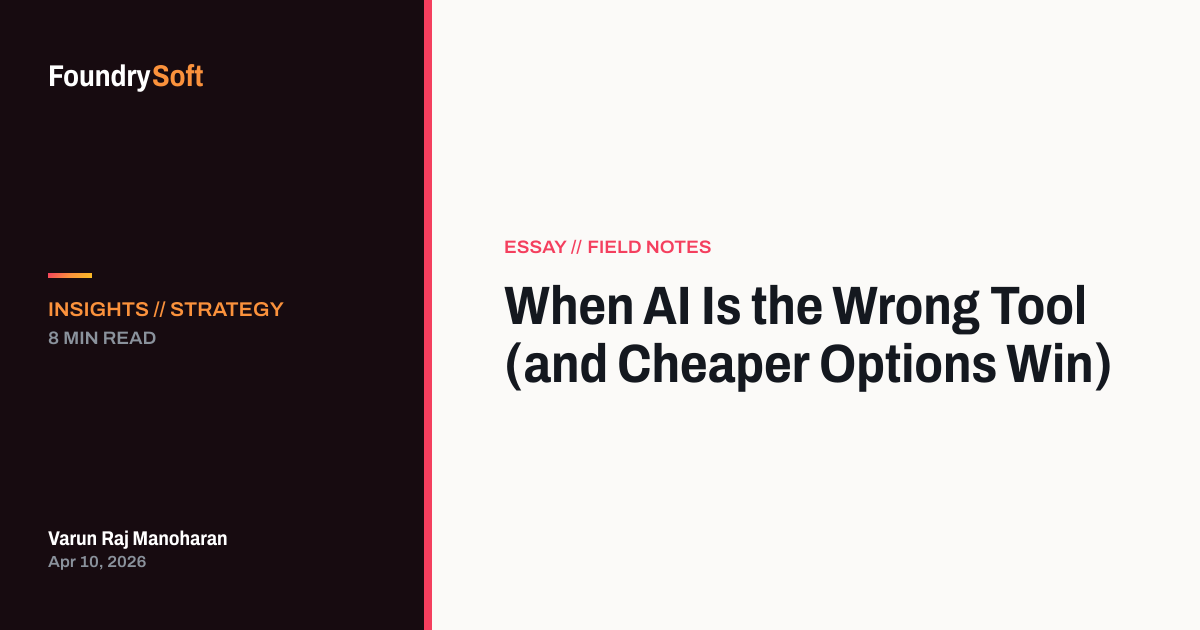 When AI Is the Wrong Tool (and Cheaper Options Win)
